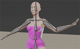 Rigging a character.